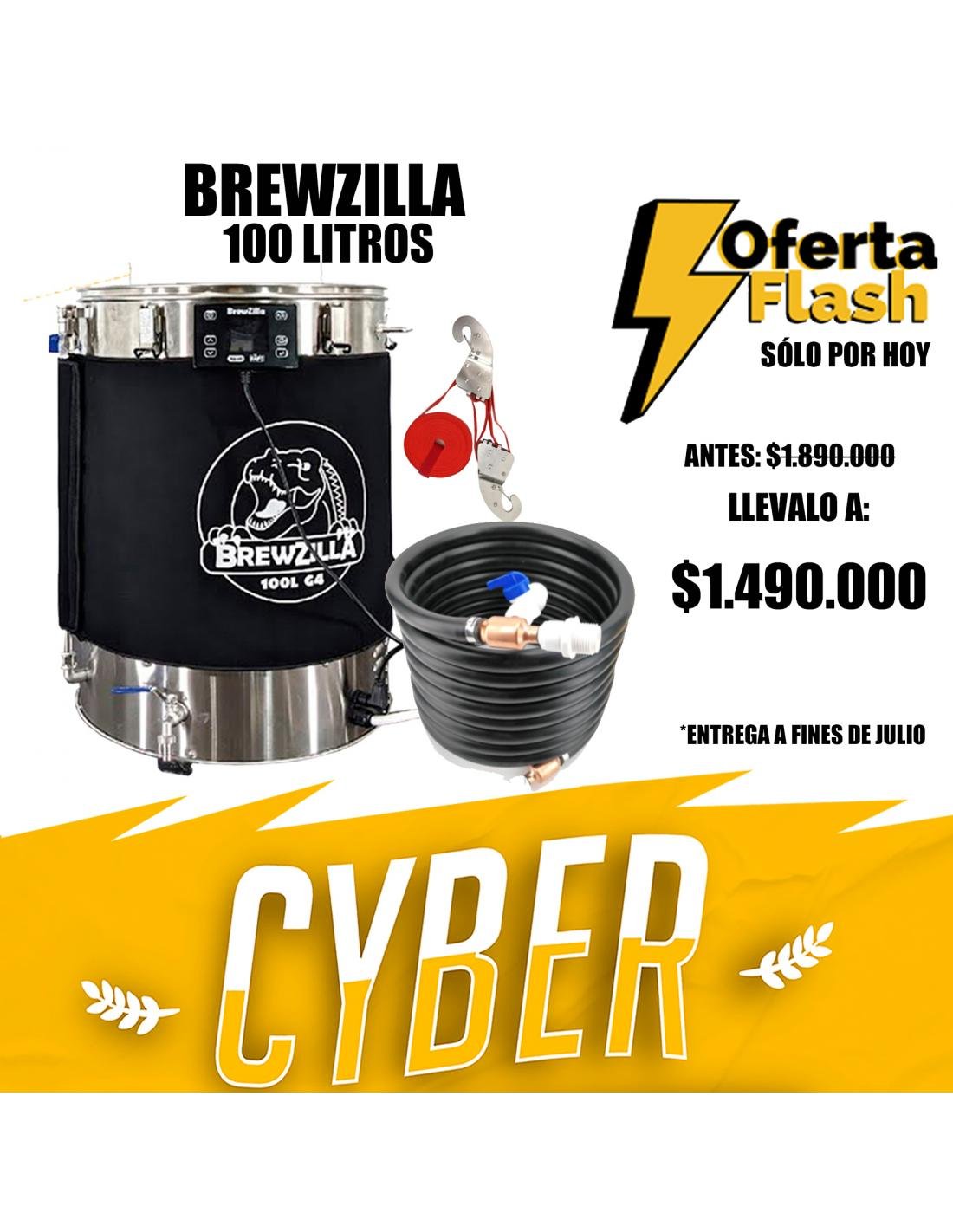 OFERTA FLASH BREWZILLA GEN 4_100L EQUIPO PARA CERVECERIAS Barbon